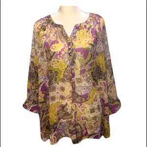 Avenue Transparent Floral Blouse